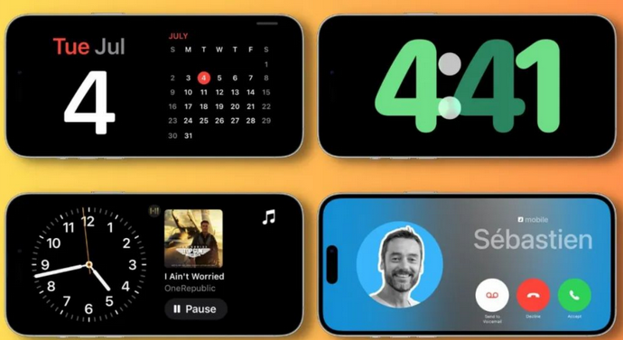 宾县苹果手机维修分享iOS17横屏充电待机显示有什么好处 