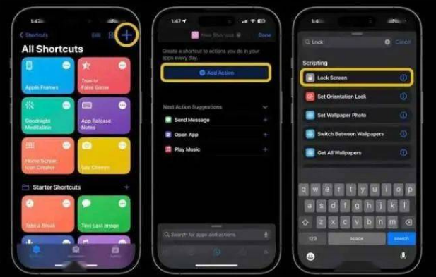 宾县苹果14锁屏维修店分享iPhone14升级iOS16.4后如何创建锁屏快捷方式 