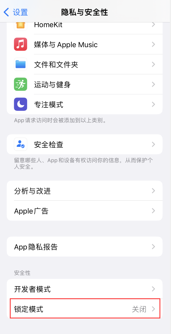 宾县苹果手机维修分享iOS 16 “锁定模式”是什么 